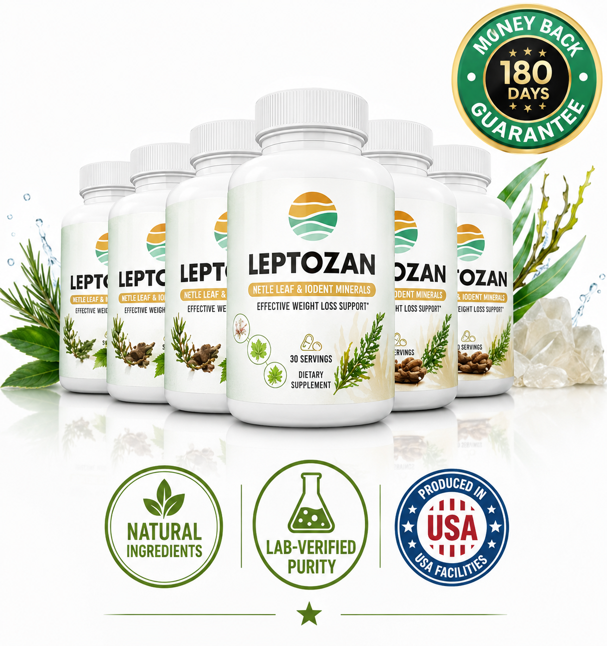 What is Leptozan supplement formula and how the Dead Sea mineral blend is positioned